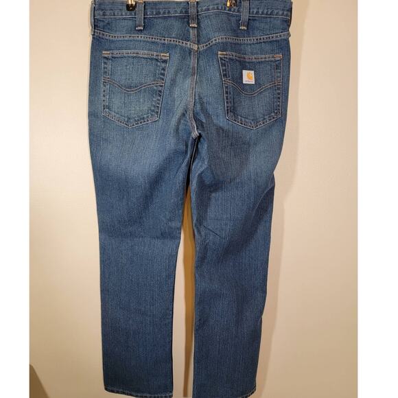 Carhartt Men's Jeans Straight Traditional Fit Five Pockets Blue Size 36x30 - Picture 2 of 4
